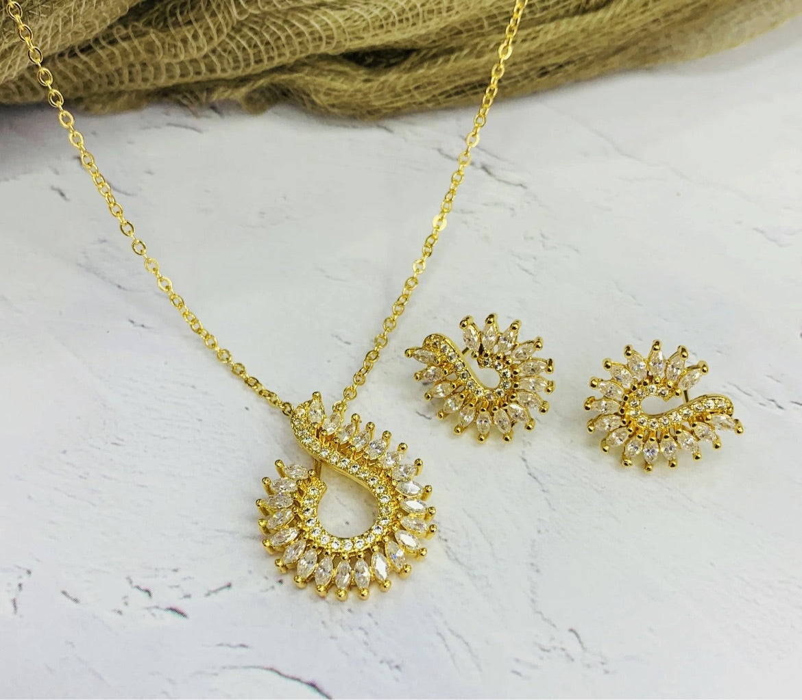 Set halsband med örhänge