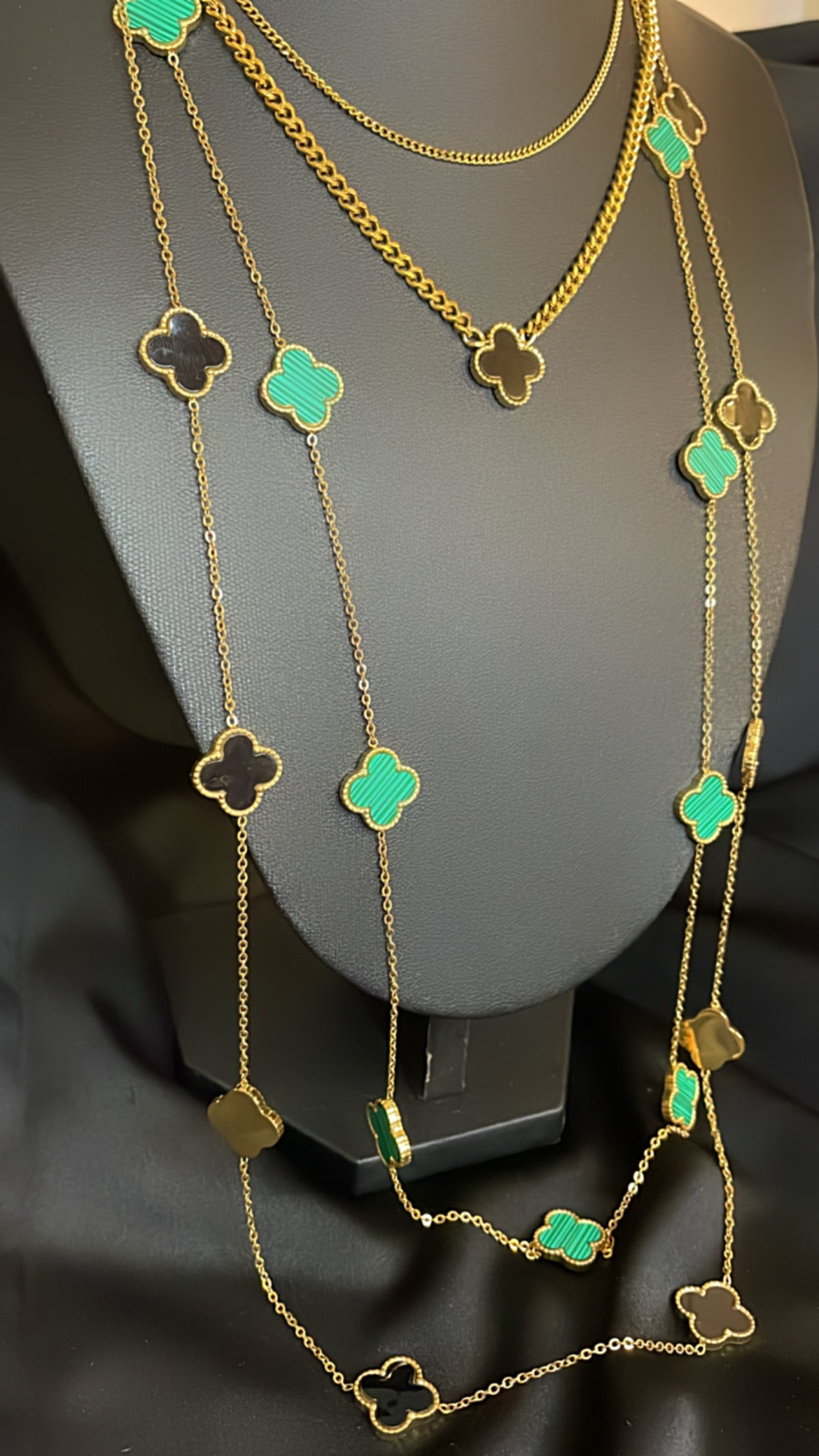Long rose necklace