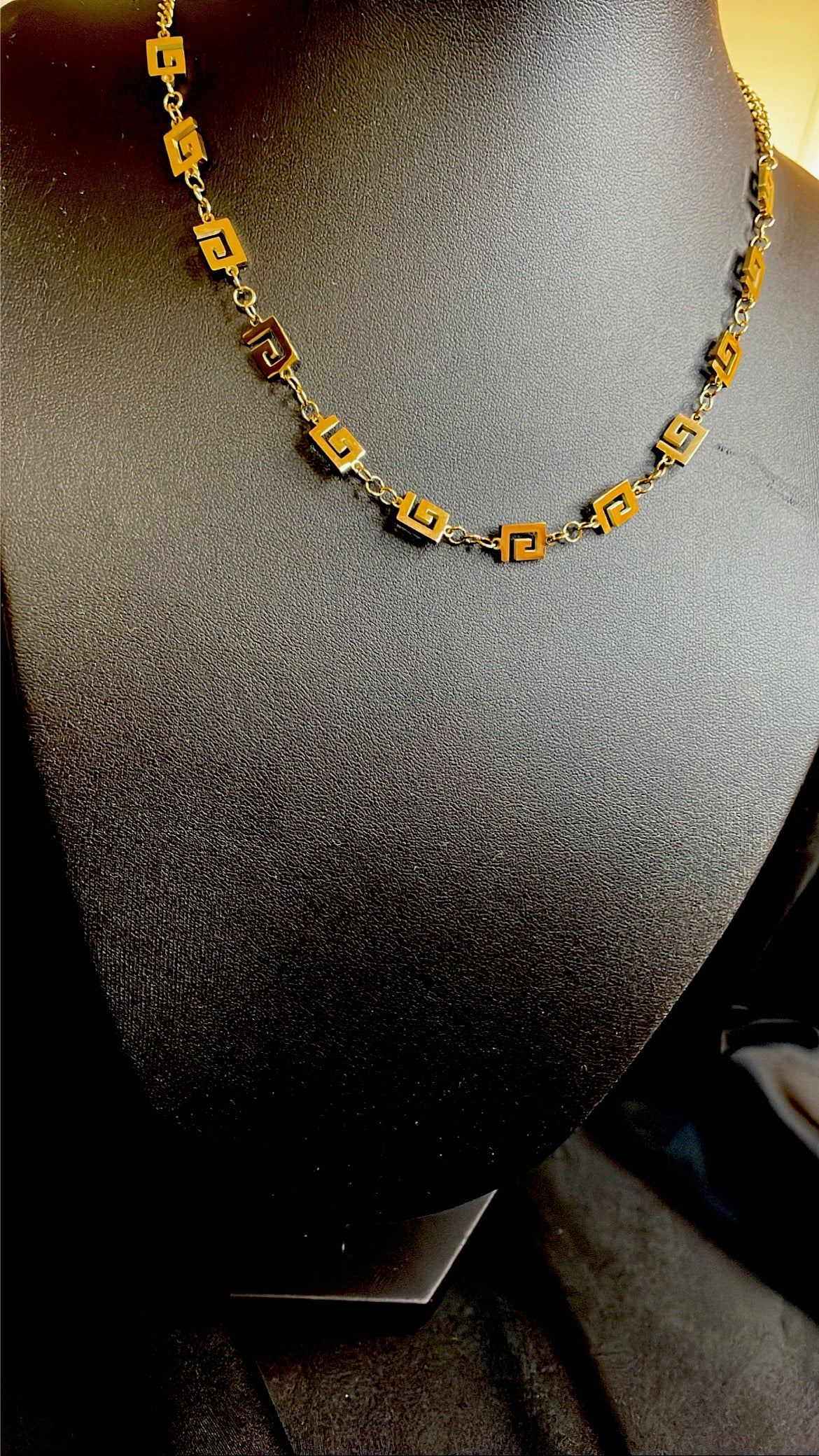 The necklace looks like real gold