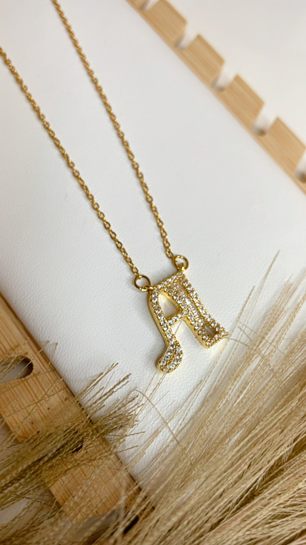 letter A necklace