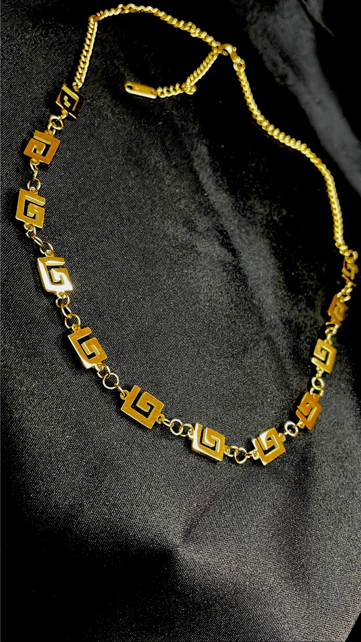 The necklace looks like real gold