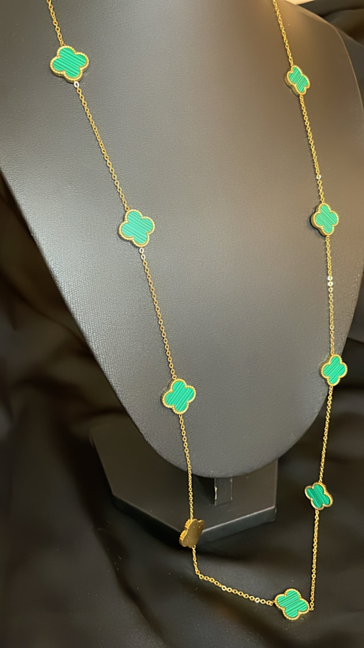 Long rose necklace
