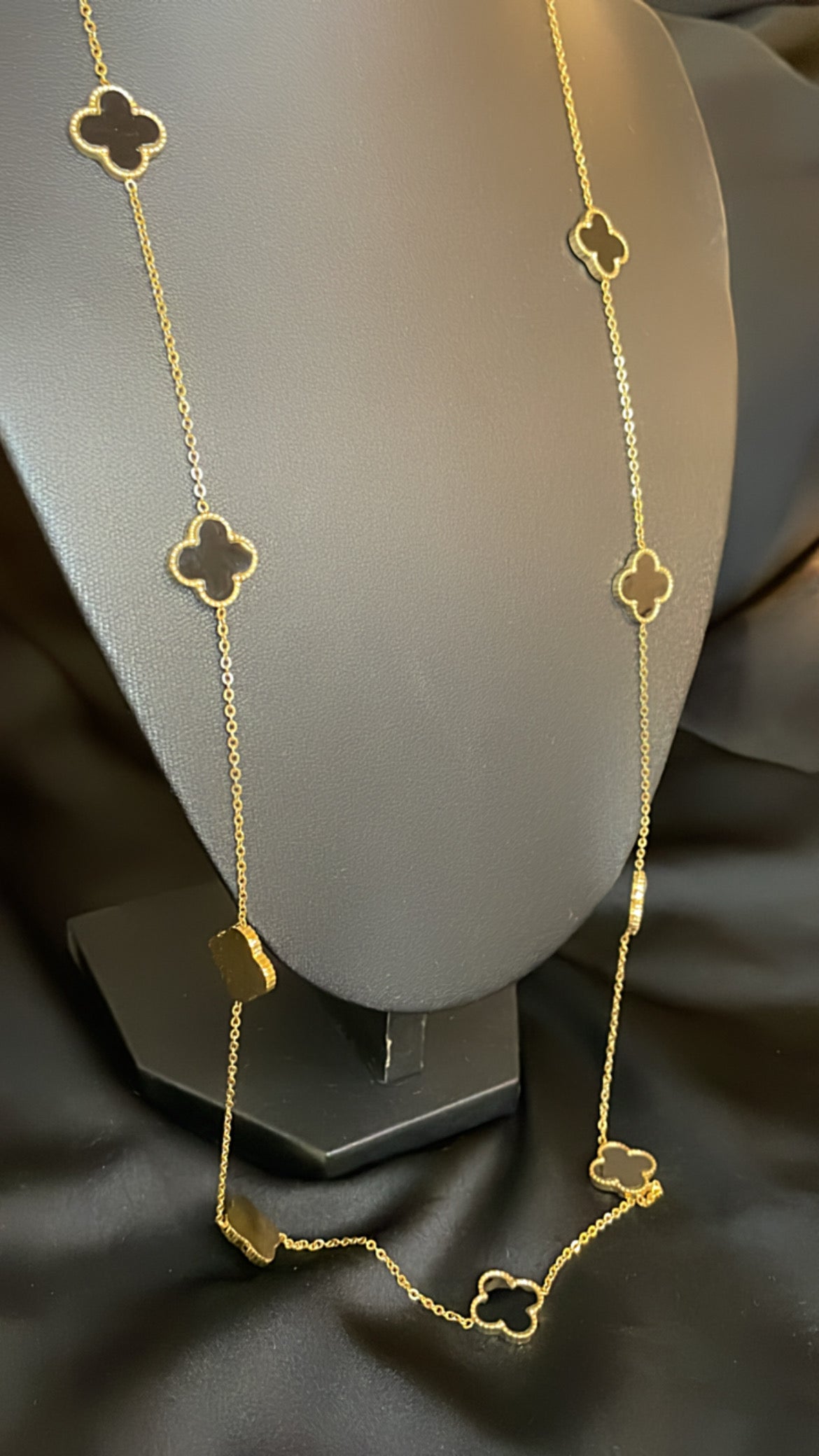Long rose necklace