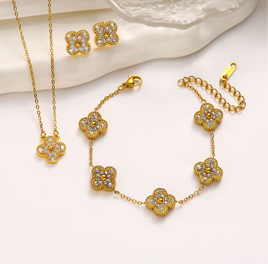 Gold stone set